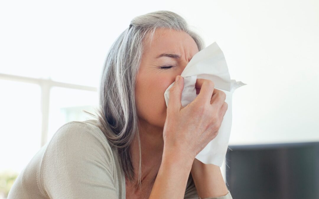 woman with allergies